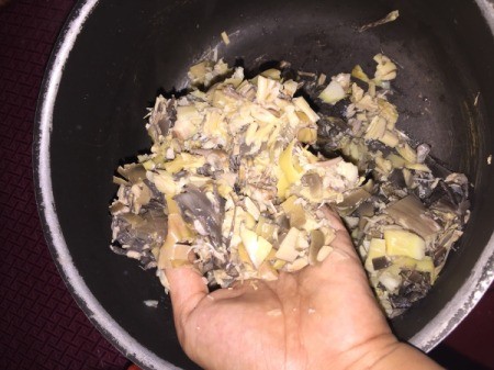 adding onion and garlic to bowl