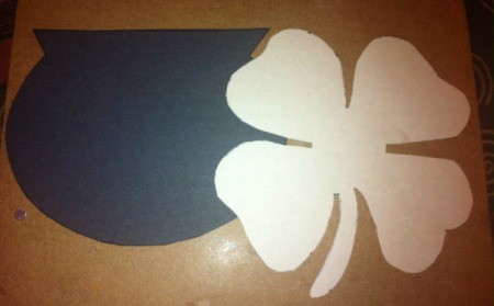Hole-Punch St. Patrick's Day Art - draw your pot and clover on paper and cut out