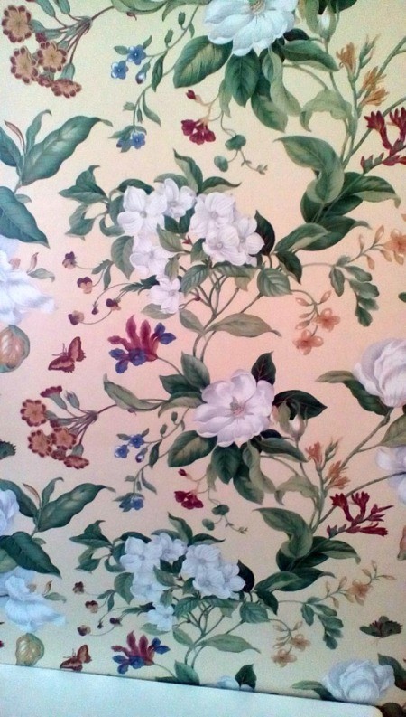 Waverly Wallpaper with Magnolia Blossoms