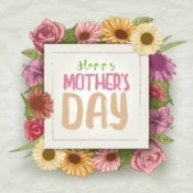 Sign saying Happy Mother's Day.
