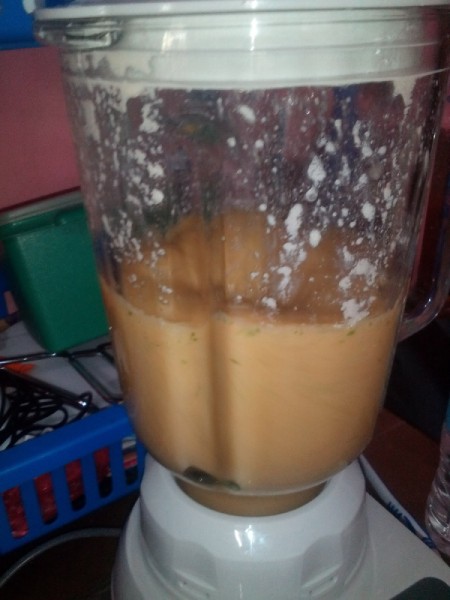 blended fruit and veggies