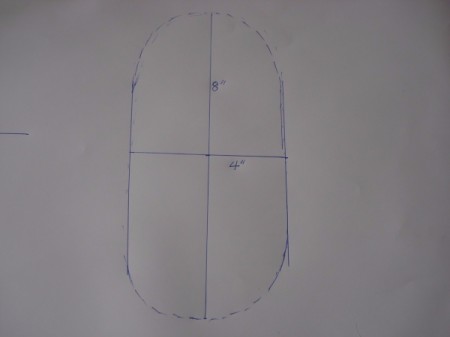 Pot Holders from Shoulder Pads - pattern drawn