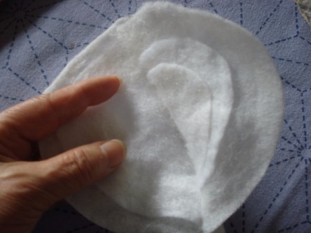 Pot Holders from Shoulder Pads - remove outer fabric