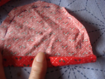 Pot Holders from Shoulder Pads - fold up a second time