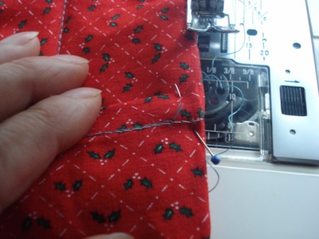 Pot Holders from Shoulder Pads - sew mini pieces to main