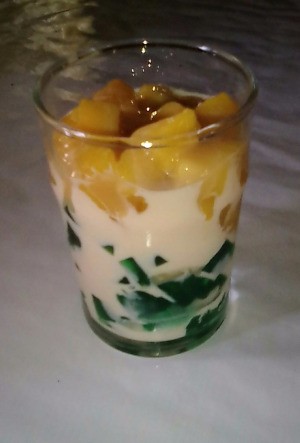 finished Mango Gelatin Dessert