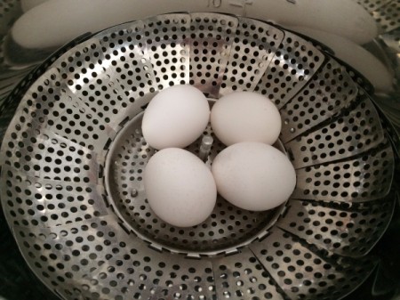 draining eggs