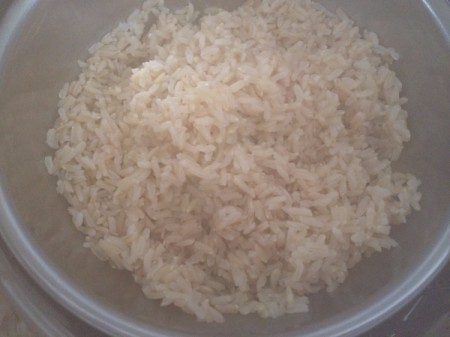 cooked brown rice