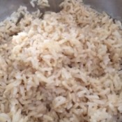 fluffed cooked brown rice