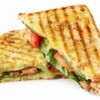 A grilled panini sandwich.