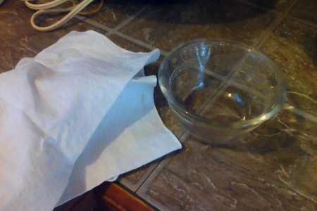 Napkin and heat proof dish
