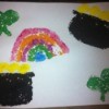 St. Patrick's Day Sponge Paintings - combined shapes print