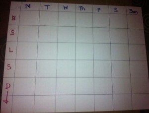 DIY Weekly Meal Planner -finished blank planner