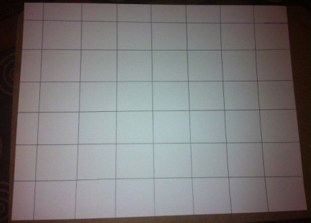 DIY Weekly Meal Planner - draw 6 vertical lines less than a ruler's width apart
