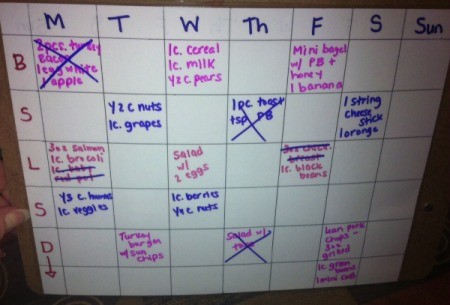 DIY Weekly Meal Planner - laminate and fill in meals