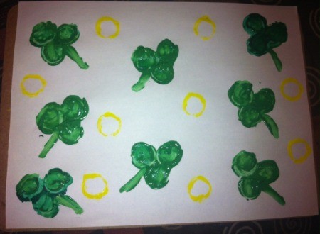 Shamrock Stencil Painting - fill in with a brush if desired
