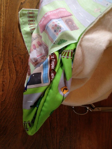 Fabric Panel Playmat - turn right side out