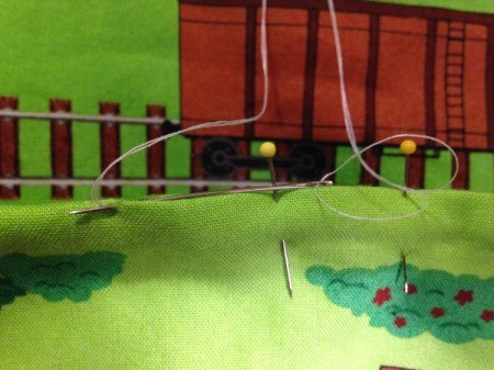 Fabric Panel Playmat - stitching closed