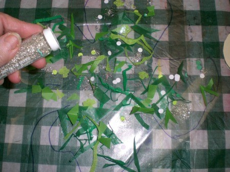 Shamrock Suncatcher - sprinkle with glitter if desired