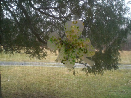 Shamrock Suncatcher - closeup