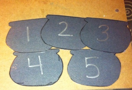 Pot of Gold Number Matching - cut out laminated pots and number with a marker