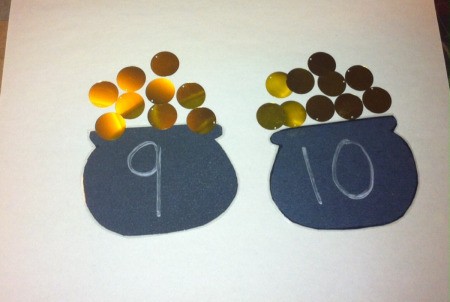 Pot of Gold Number Matching - the original numbers can be removed or higher ones add to the back side