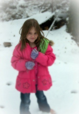 Girl holding an icicle sword (Arkansas)