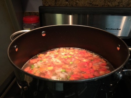 cooking tomatoes in soup