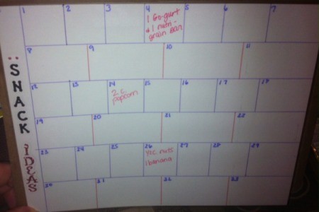 DIY Weekly Meal Planner - snack ideas