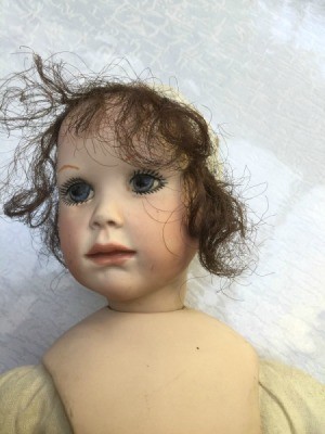 Identifying a Porcelain Doll - doll's head and upper body - porcelain and cloth