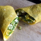 A thin tortilla wrap made from egg.