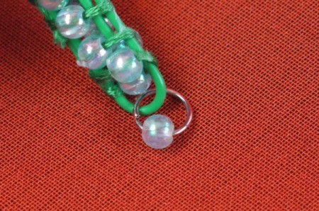 Paperclip and Bead Wrapped Earrings - hook jump ring onto paperclip