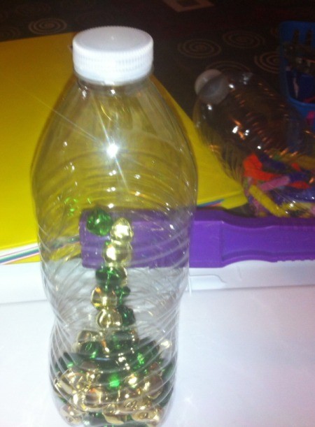 Magnetic Discovery Bottles - for young children glue lids on