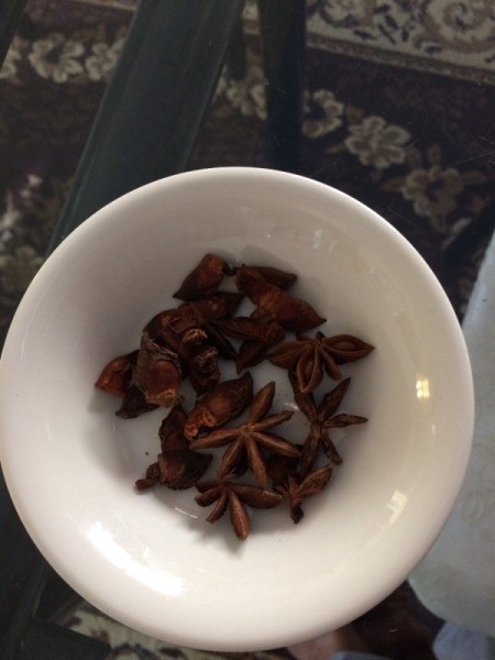 Star anise in a bowl.