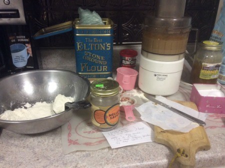 Flour for making tahini cookies