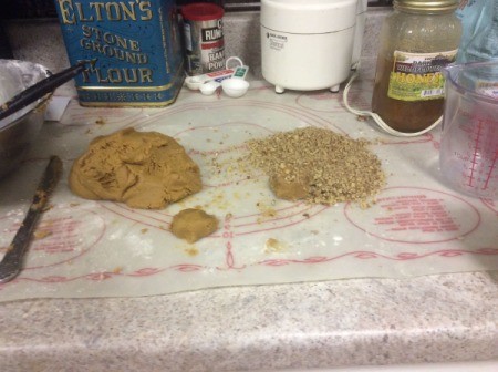 Dough for tahini cookies.
