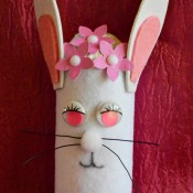 Upcycled Easter Bunny Craft - finished bunny