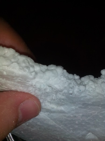 Easy Snow Globe - side view of Styrofoam