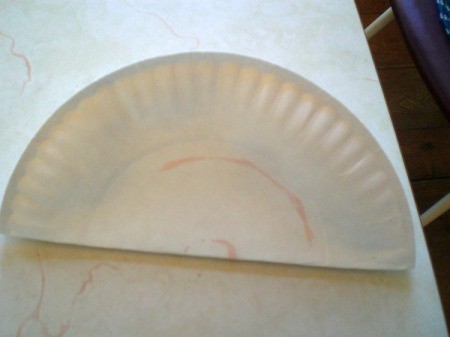 Make a Spring Butterfly from a Paper Plate - fold plate in half