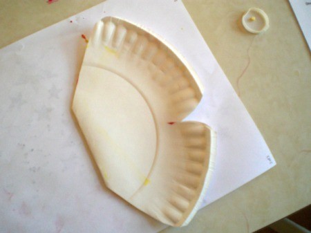 Make a Spring Butterfly from a Paper Plate - press two sides together to add paint to other side