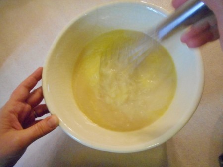 A bread dough mixture.
