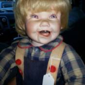 Information on Porcelain Doll - closeup of boy doll