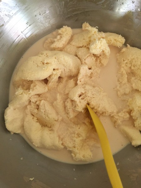 mixing cassava