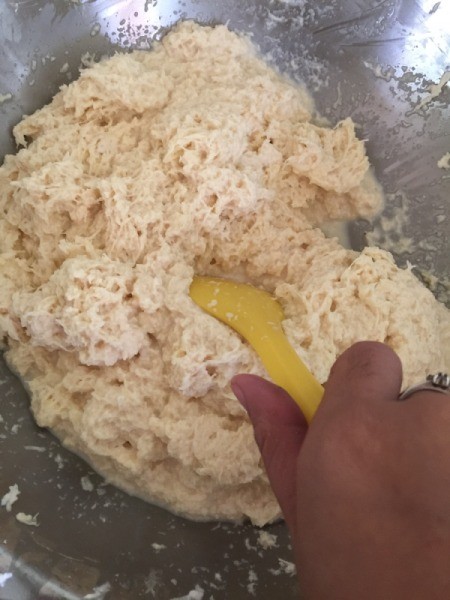 Mixing Cassava Cake dough