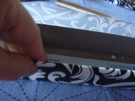 Aluminum Foil Box Desk Organizer - cover all sides of box with paper and glue in place