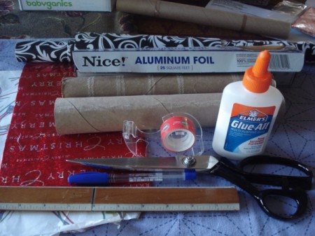 Aluminum Foil Box Desk Organizer - supplies for project