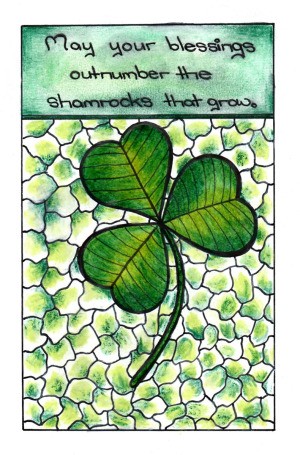 Shamrock Mini Adult Coloring Project