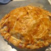 A freshly baked apple pie.