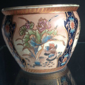 Value of Painted Ceramic Bowls and Jars - painted bowl with Asian pattern