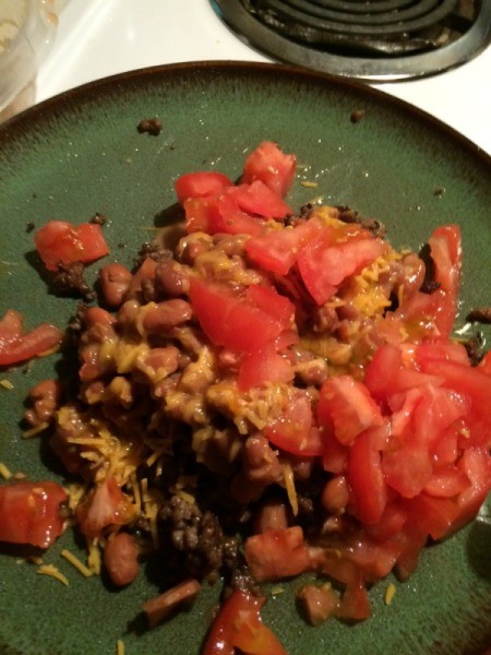 tomatoes added to plate